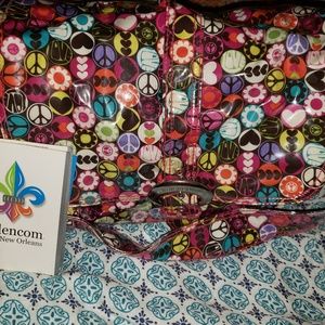 New with tags peace sign diaper bag set